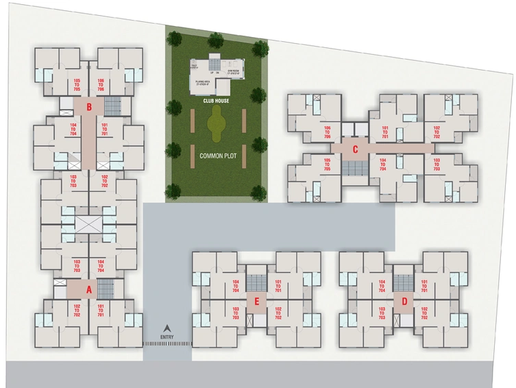 Master Plan of Shreeji Auro Elite in Bill, Vadodara - Image 70921