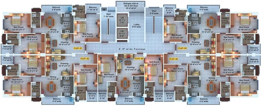 Floor Plan of Bhawani Complex in Saguna More, Patna - Image 69750