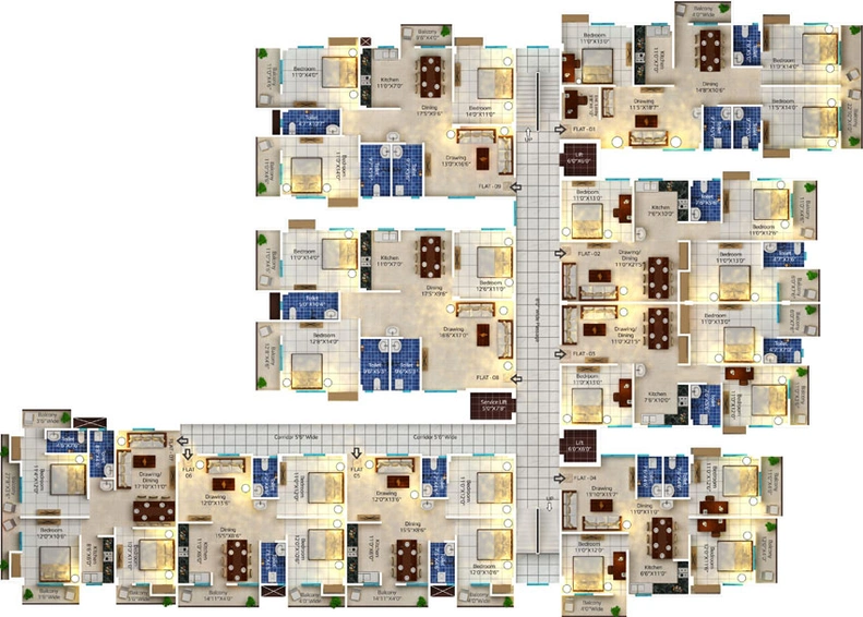 Floor Plan of Bhawani Villa in Khagaul Road, Patna - Image 74476