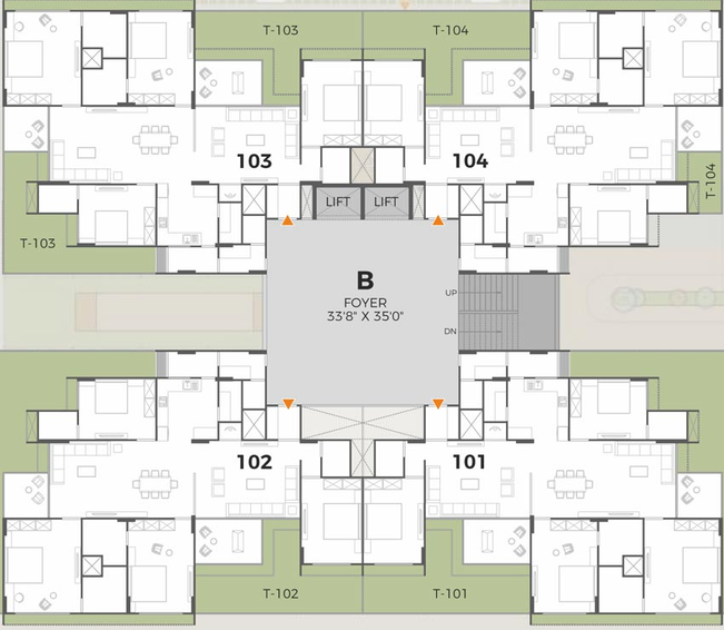 Floor Plan of Ratna Turquoise Grandeure in South Bopal, Ahmedabad - Image 122772