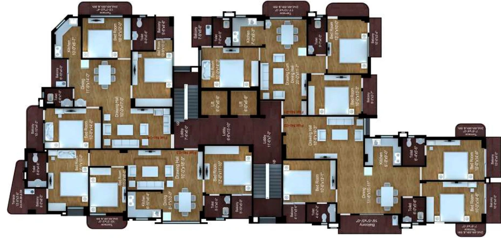 Floor Plan of Sai Palazzo in Danapur, Patna - Image 74254