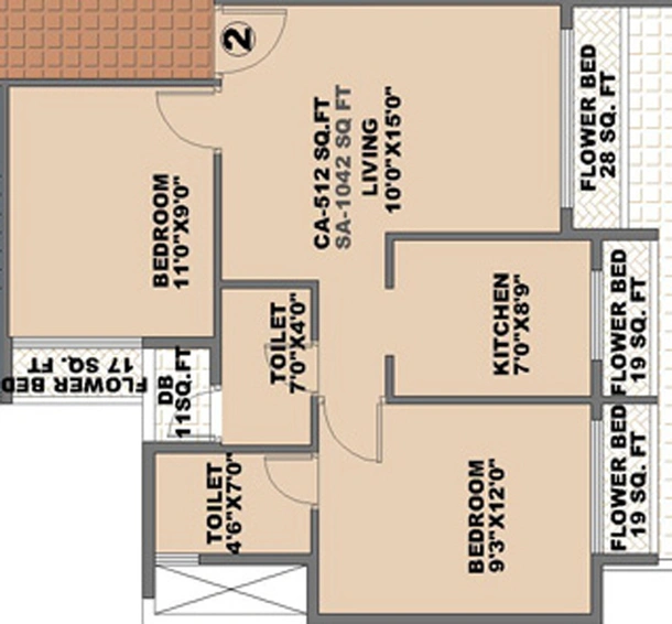2 BHK Flat in Qualitas Extencia in Ulwe, Navi Mumbai - Image 598633