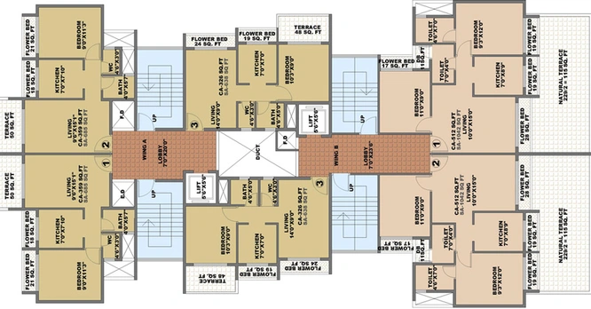 Floor Plan of Qualitas Extencia in Ulwe, Navi Mumbai - Image 74793