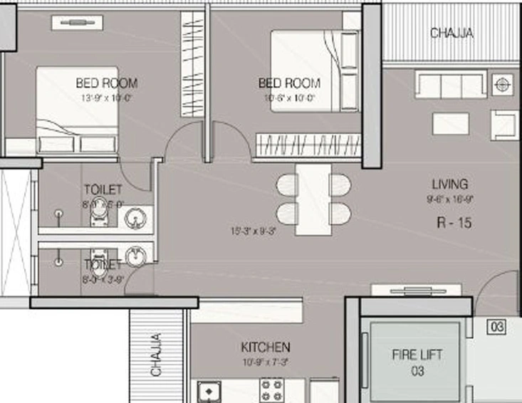 2 BHK Flat in Ruparel Iris in Matunga West, Mumbai - Image 446247