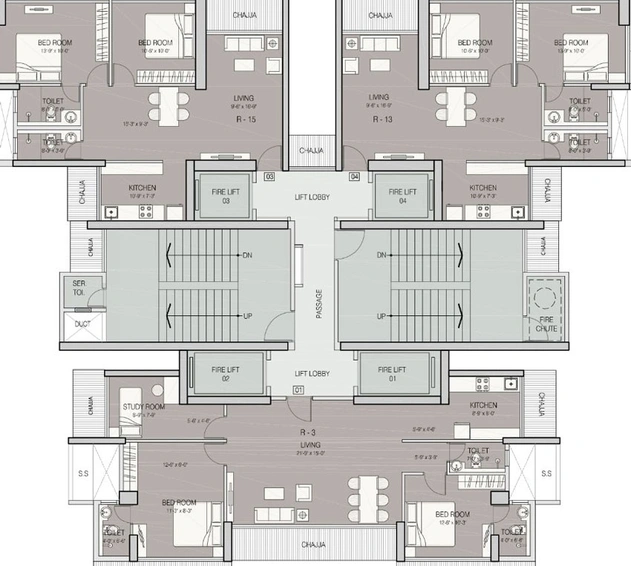 Floor Plan of Ruparel Iris in Matunga West, Mumbai - Image 23264
