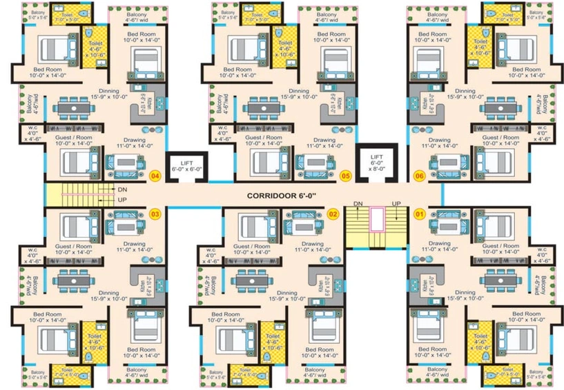 Floor Plan of Grih Aarambh Sports City in Danapur, Patna - Image 74286