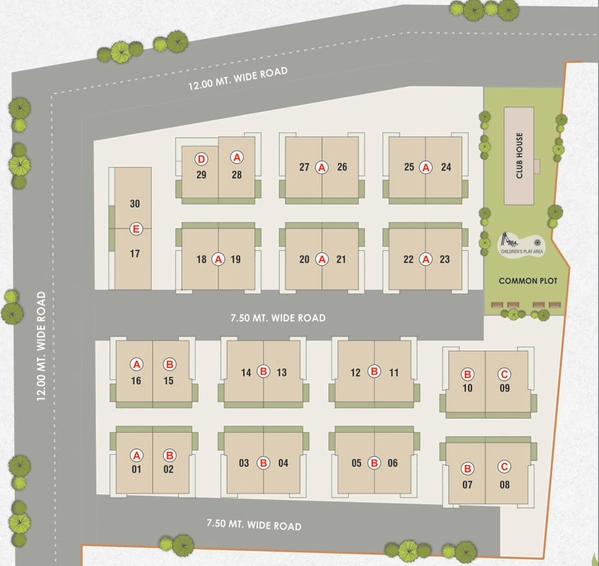 Master Plan of Sahaj Sahajanand Park in Chapad, Vadodara - Image 70974