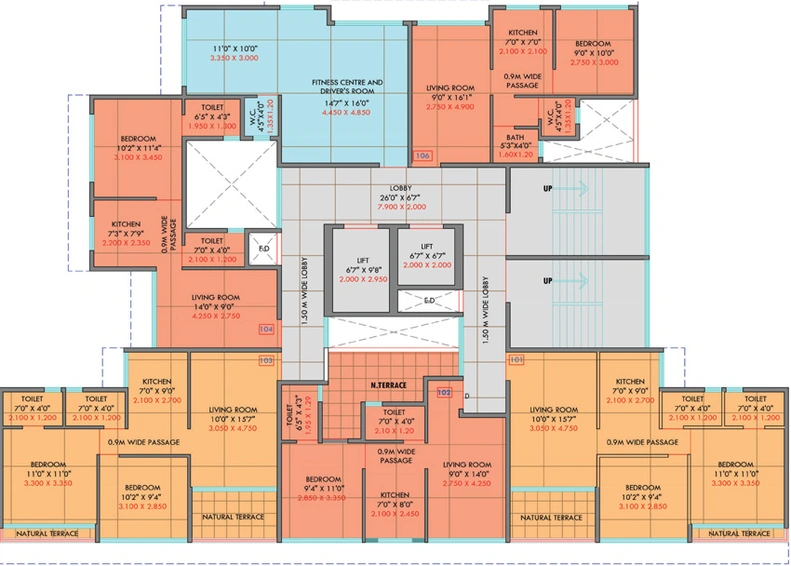 Floor Plan of Haware Elinor in Kalamboli, Navi Mumbai - Image 69807