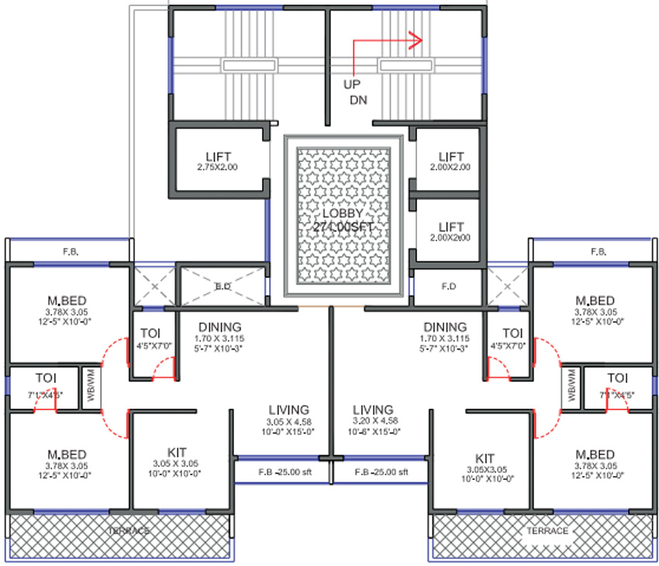 Floor Plan of Vishwa Hans in Kharghar, Navi Mumbai - Image 75128