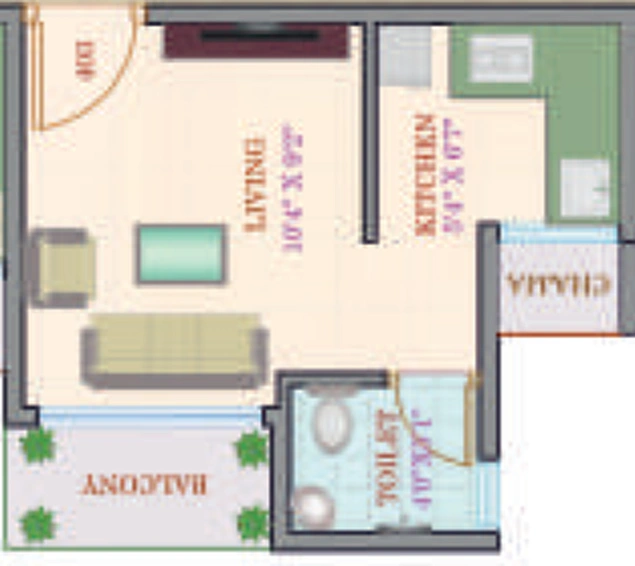 1 RK Flat in Vikramaditya Sunshine Square in Panvel, Navi Mumbai - Image 600387