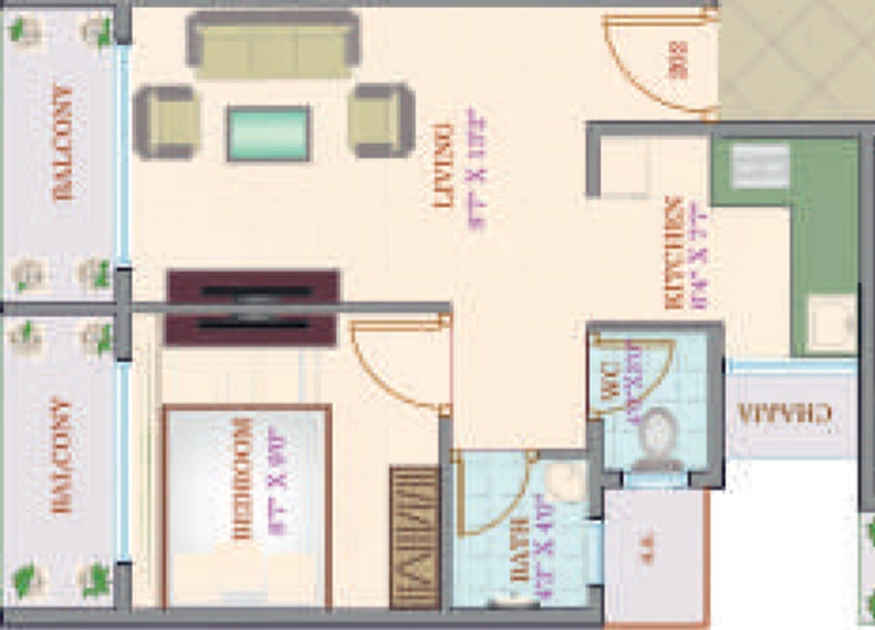 1 BHK Flat in Vikramaditya Sunshine Square in Panvel, Navi Mumbai - Image 600388