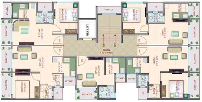 Floor Plan of Vikramaditya Sunshine Square in Panvel, Navi Mumbai - Image 75120