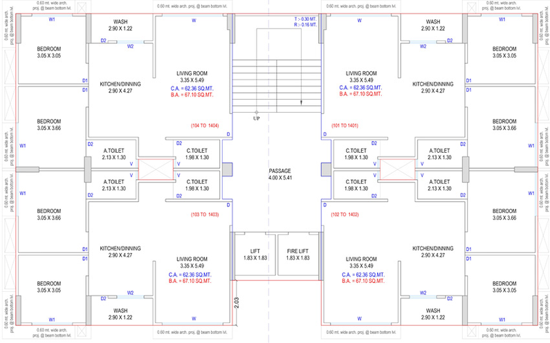 Floor Plan of Amar Laxmi Mantra Heritage in Mota Varachha, Surat - Image 78822