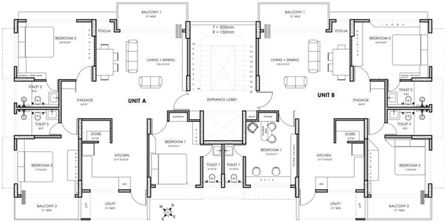 Floor Plan of Indrayani Avneshwari Apartment in Gangapur Road, Nashik - Image 70024