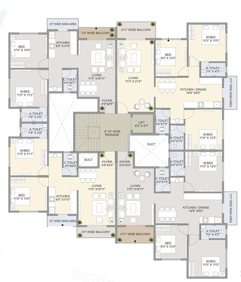 Floor Plan of Kanaklaxmi Leela Janak in Adgaon, Nashik - Image 70030