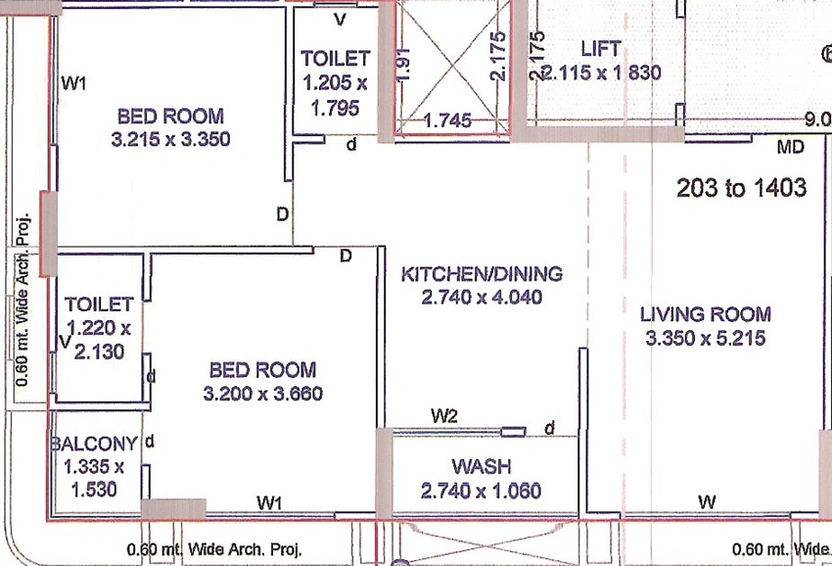 2 BHK Flat in Vitoria Prime in Jahangirabad, Surat - Image 588682