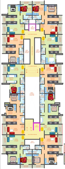 Floor Plan of Siddhivinayak Vrindavan Park in Adgaon, Nashik - Image 70070