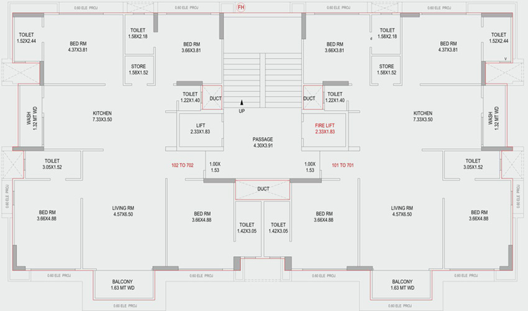 Floor Plan of Shaligram Skydeck in Pal Gam, Surat - Image 71570