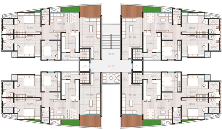 Floor Plan of VHD Vicenza Highdeck in Kalali, Vadodara - Image 71066