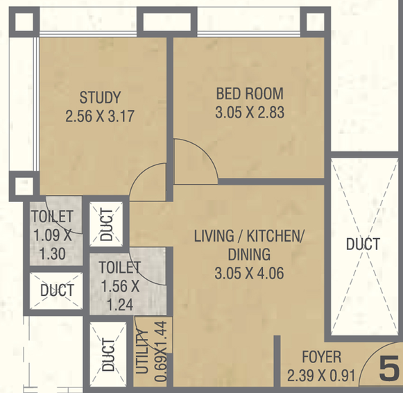 2 BHK Flat in Rajyog Residency in Bhayli Road, Vadodara - Image 587109