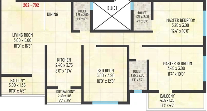 3 BHK Flat in Radhe Govinda Plaza in Panchavati, Nashik - Image 591274