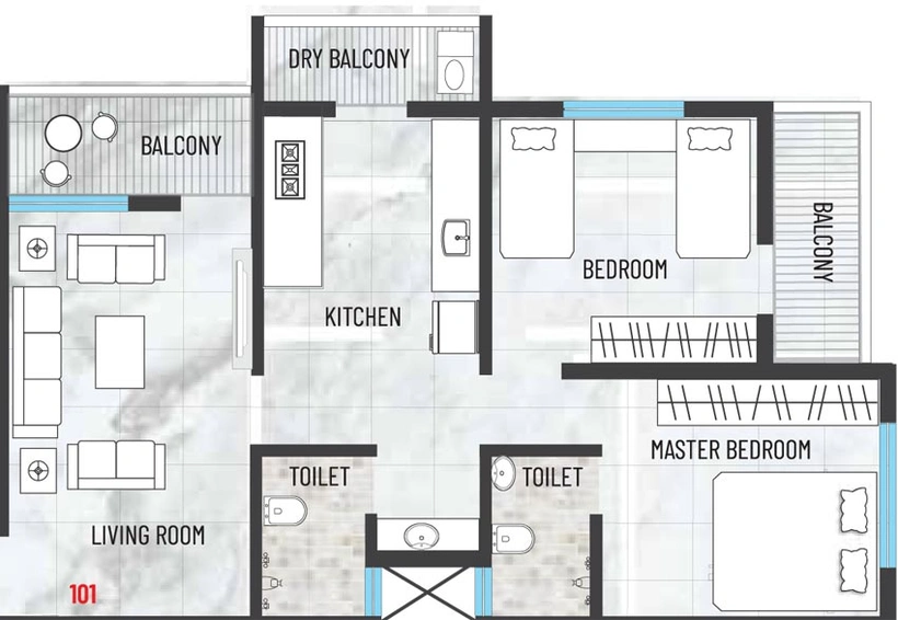 2 BHK Flat in Radhe Govinda Plaza in Panchavati, Nashik - Image 591273