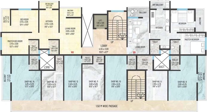 Floor Plan of Radhe Govinda Plaza in Panchavati, Nashik - Image 72224