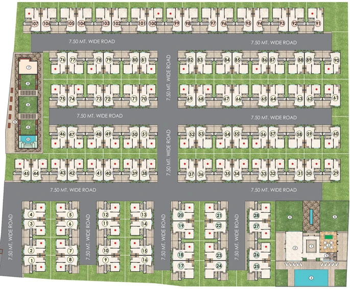 Master Plan of Roasedale Vatika 1 in Bill, Vadodara - Image 70927