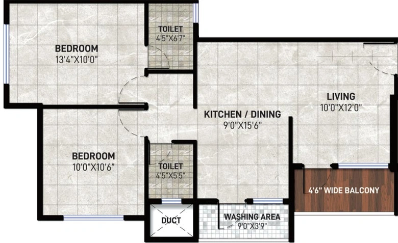 2 BHK Flat in Sudhir Greenlands Ganesha in Panchavati, Nashik - Image 591244