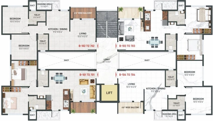Floor Plan of Sudhir Greenlands Ganesha in Panchavati, Nashik - Image 72218