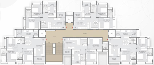Floor Plan of Ratnaakar Richmond Grand Annexe in Vejalpur, Ahmedabad - Image 73283