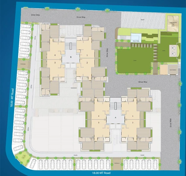 Master Plan of Ratnaakar Halcyon in Satellite, Ahmedabad - Image 72245