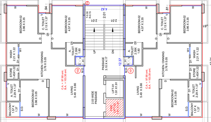 Floor Plan of FG The Shloka in Bhimrad, Surat - Image 97310