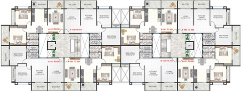 Floor Plan of Shinde Riviera Tower in Gangapur Road, Nashik - Image 71890