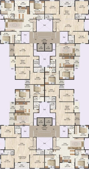 Floor Plan of Om Sai Vishwa Residency in Dwarka, Nashik - Image 71876