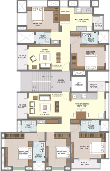 Floor Plan of Samruddhi Haripath in Parijat Nagar, Nashik - Image 72581