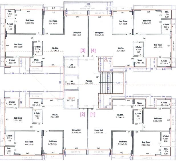 Floor Plan of Shreenathji Sanskruti Residency in Mota Varachha, Surat - Image 71442