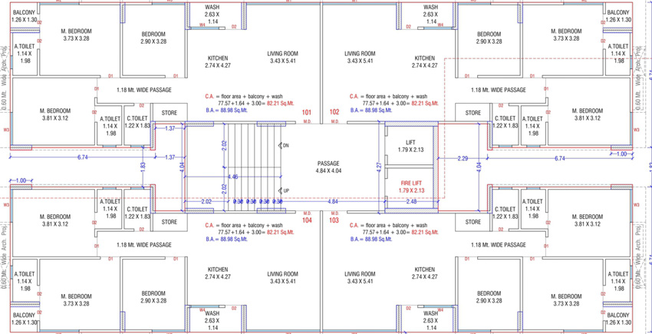 Floor Plan of Khushi Nilkanth Luxuria in Variav, Surat - Image 71191