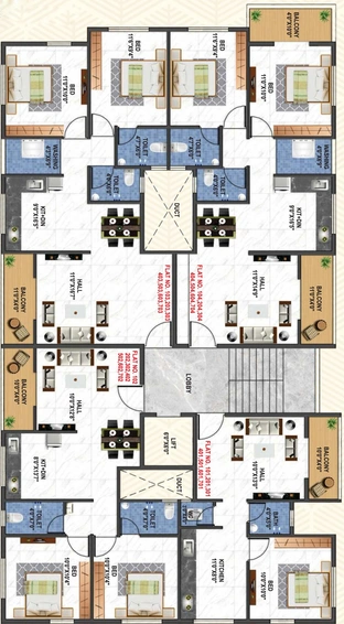 Floor Plan of Yashvant Shree Ganesha Heights in Nashik Road, Nashik - Image 69911