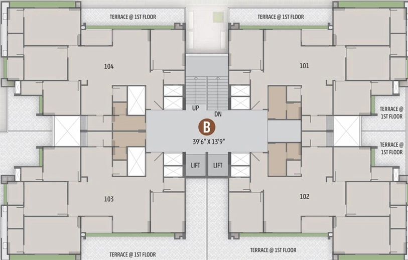 Floor Plan of HR Eliseo in Shela, Ahmedabad - Image 69949