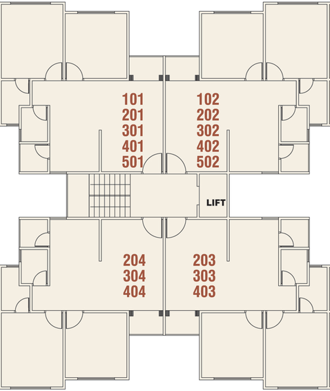 Floor Plan of Shreeji Auro Heights in Kalali, Vadodara - Image 70990