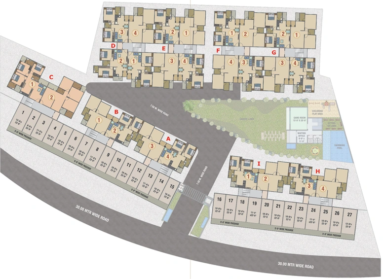 Master Plan of Shreeji Auro Heights in Kalali, Vadodara - Image 70991