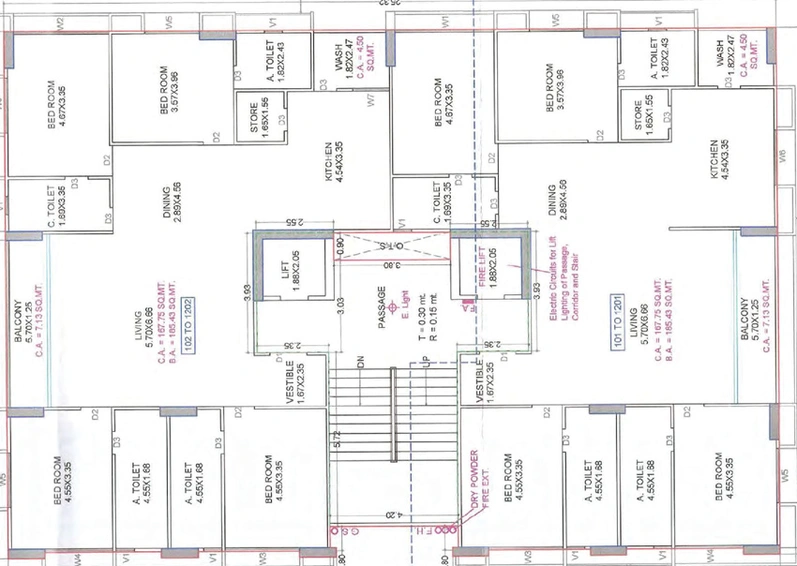 Floor Plan of Raghuvir Sierra in Vesu, Surat - Image 71598