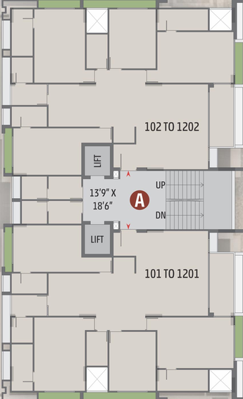 Floor Plan of HR Eliseo 2 in Shela, Ahmedabad - Image 123266