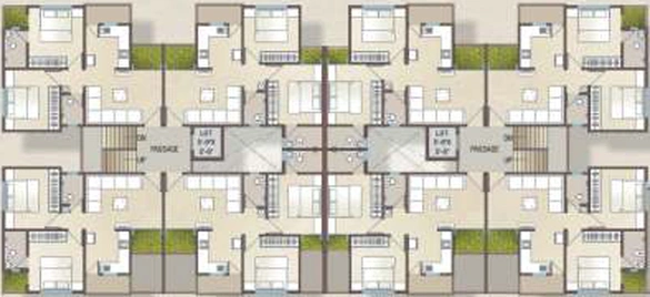 Floor Plan of Shreeji Auro Residency in Kalali, Vadodara - Image 71098