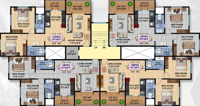 Master Plan of Harshal Latika Heights in Mhasrul Gaon, Nashik - Image 72411