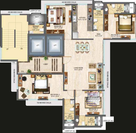 4 BHK Flat in Dotom Desire in Dadar West, Mumbai - Image 446581