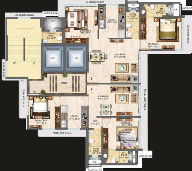 2 BHK Flat in Dotom Desire in Dadar West, Mumbai - Image 446580