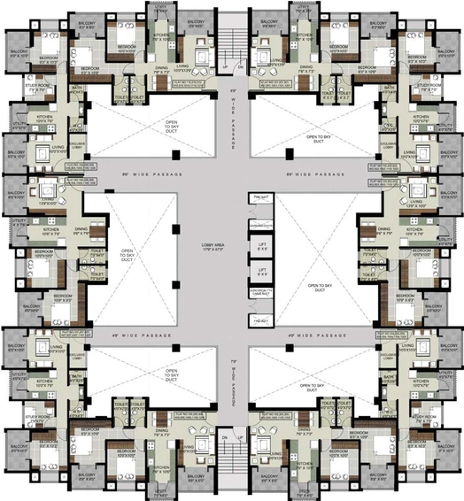 Floor Plan of Bodke Krishna Pranit in Panchavati, Nashik - Image 91405