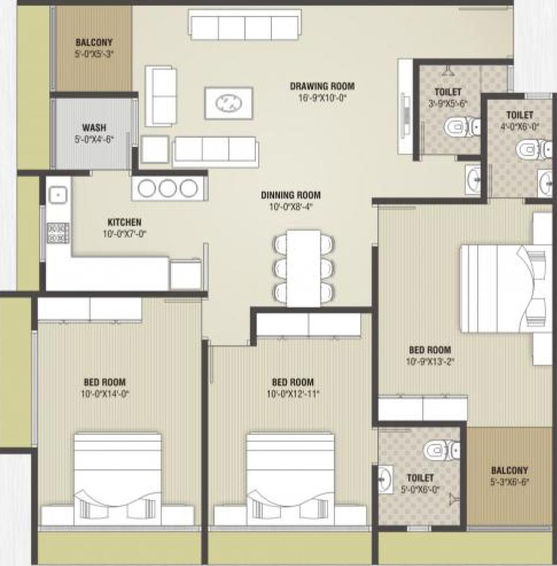 3 BHK Flat in SP Annexe in Paldi, Ahmedabad - Image 591043